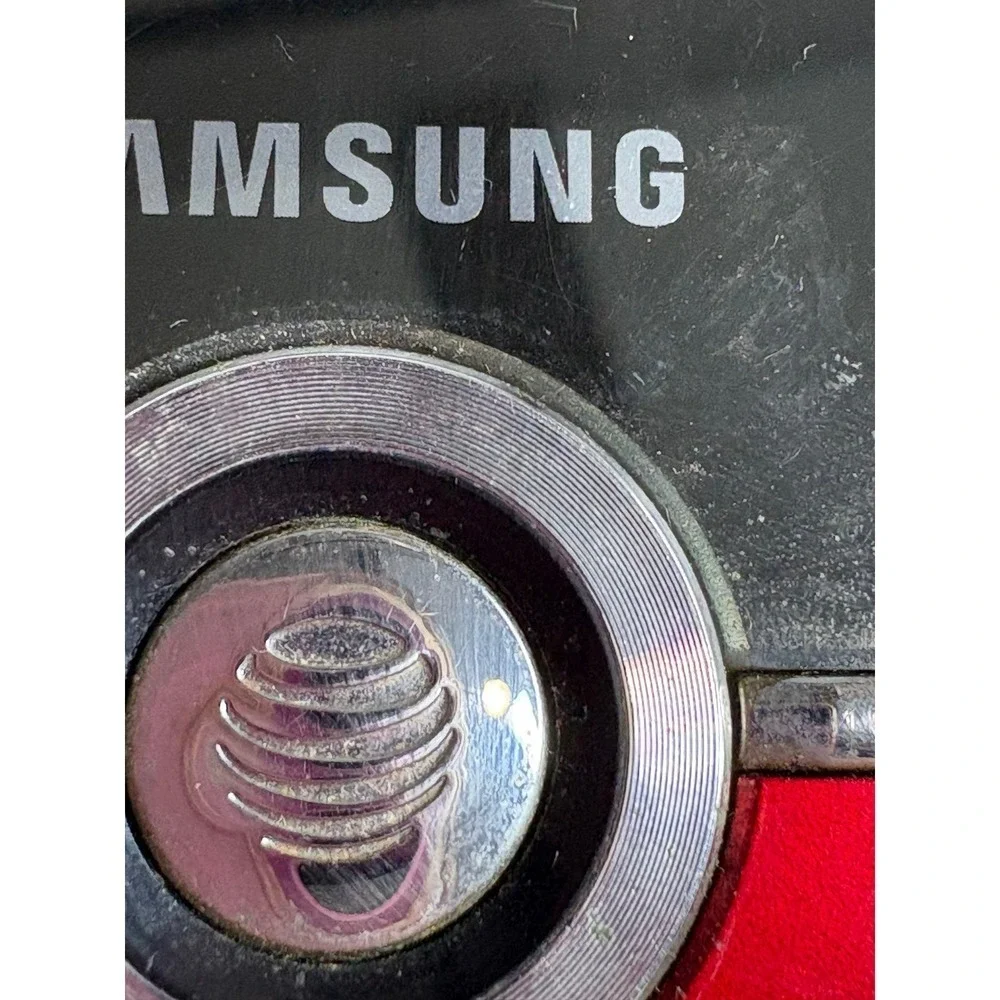 red Samsung SGH-A777, a 3G slider phone